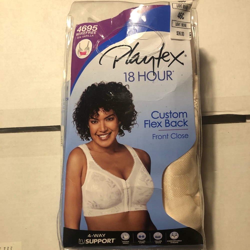 New 46C wire free Playtex 18 our front close bra